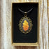 Autumnal Oak Leaf Hand Embroidered Necklace