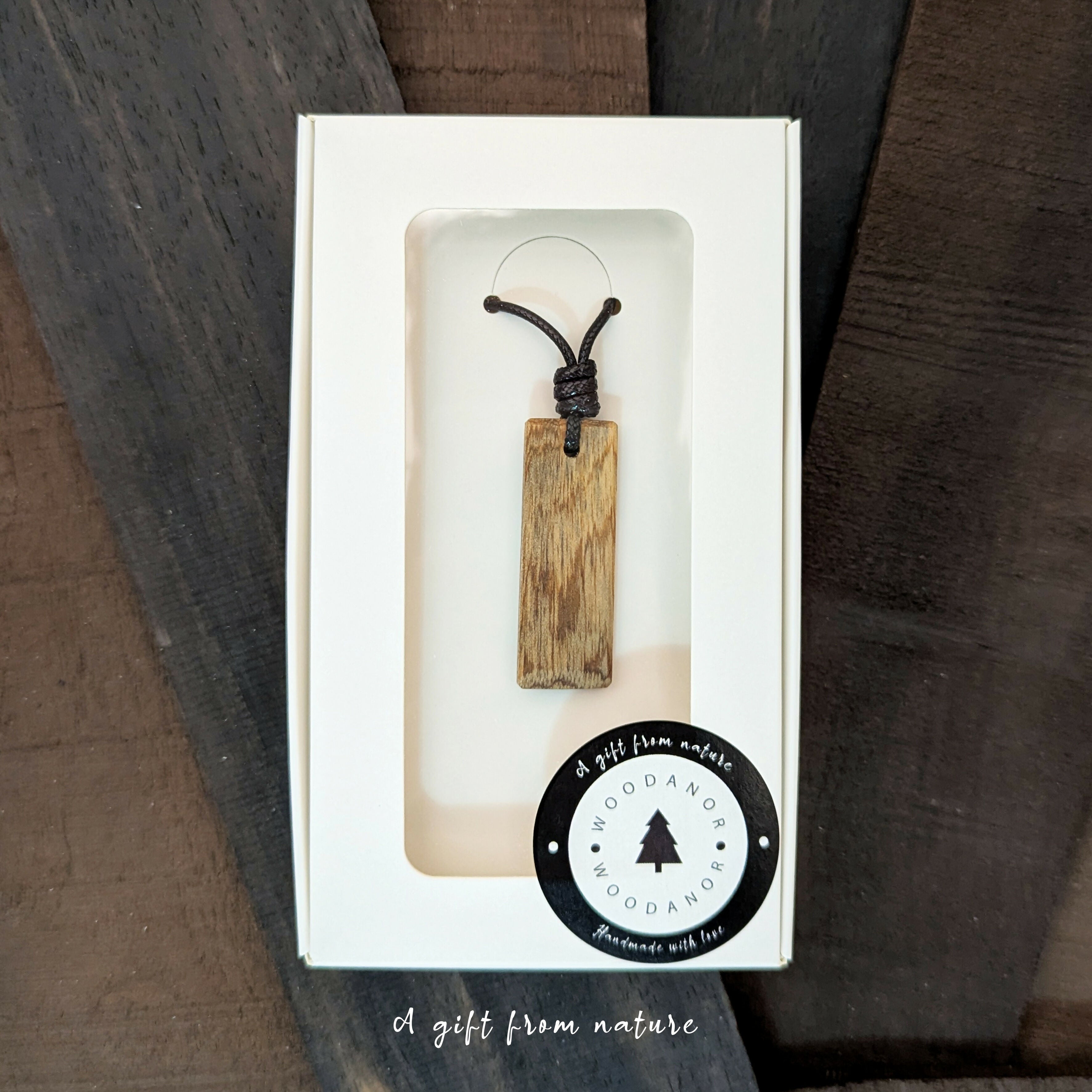 Rectangular Wooden Pendant