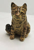 Ceramic Tabby cat sculpture