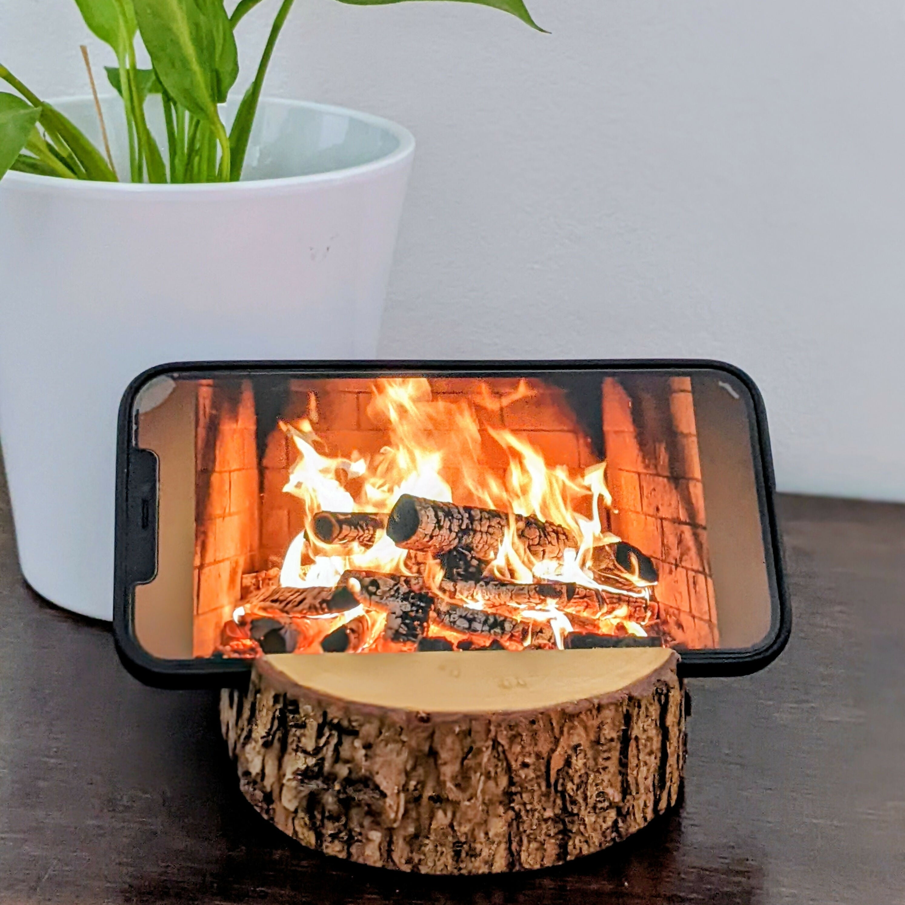 Birch Wood Tech Stand.