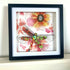 Florals & Dragonfly Mixed Media Framed Artwork