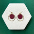 Jessie Burgundy Polymer Clay & Gold Hoop Earrings