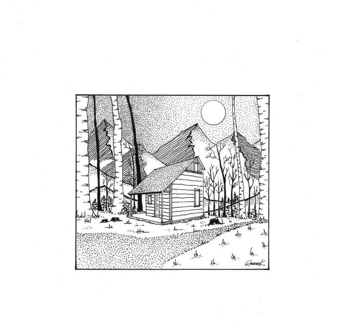 Woodland Cabin Print