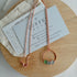 Triple Seaglass Moon Necklace