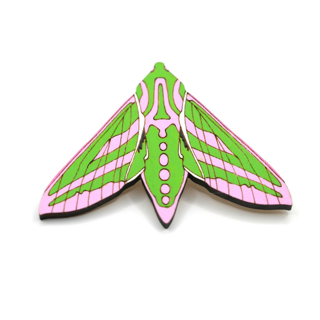 Elephant Hawk Moth Brooch