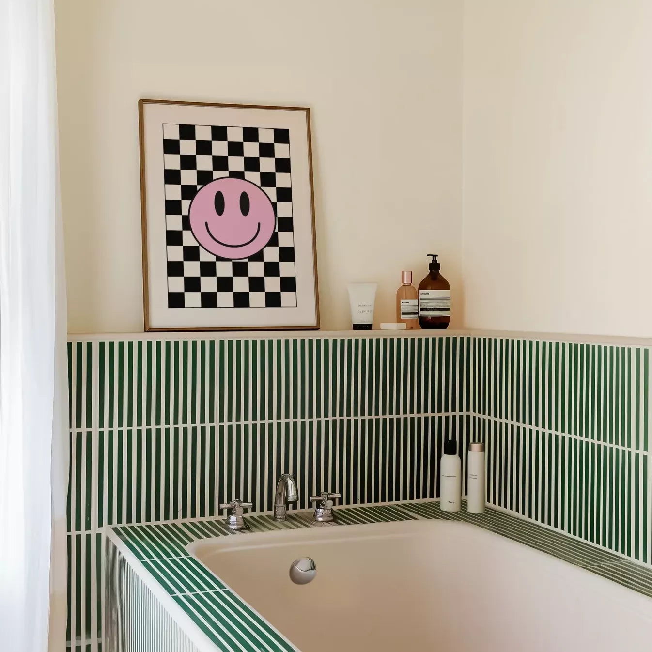 CHECK SMILEY FACE WALL ART PRINT
