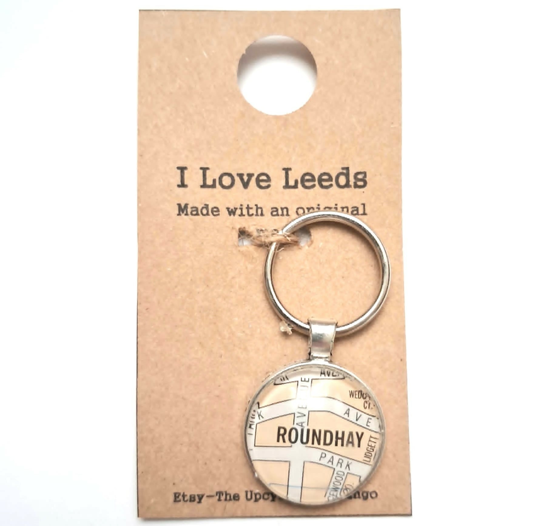 Roundhay Leeds Map Keyring