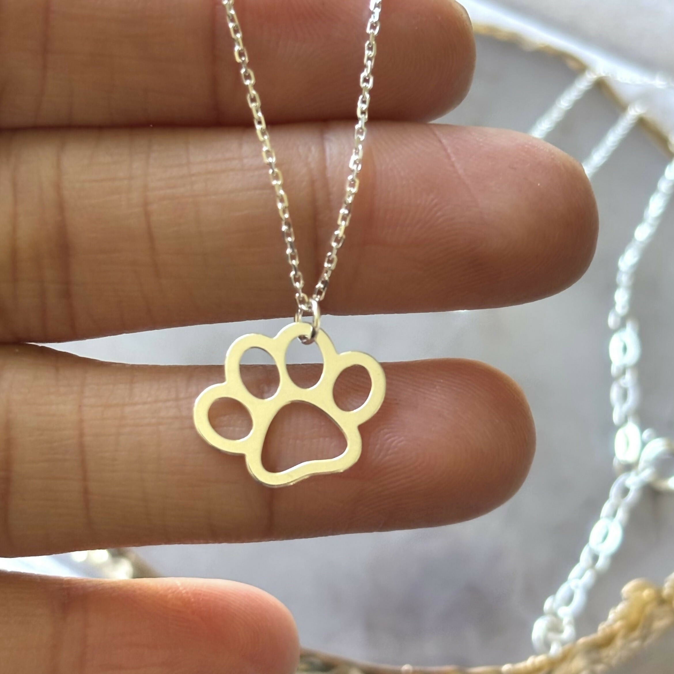 Sterling Silver Pure Paw Necklace