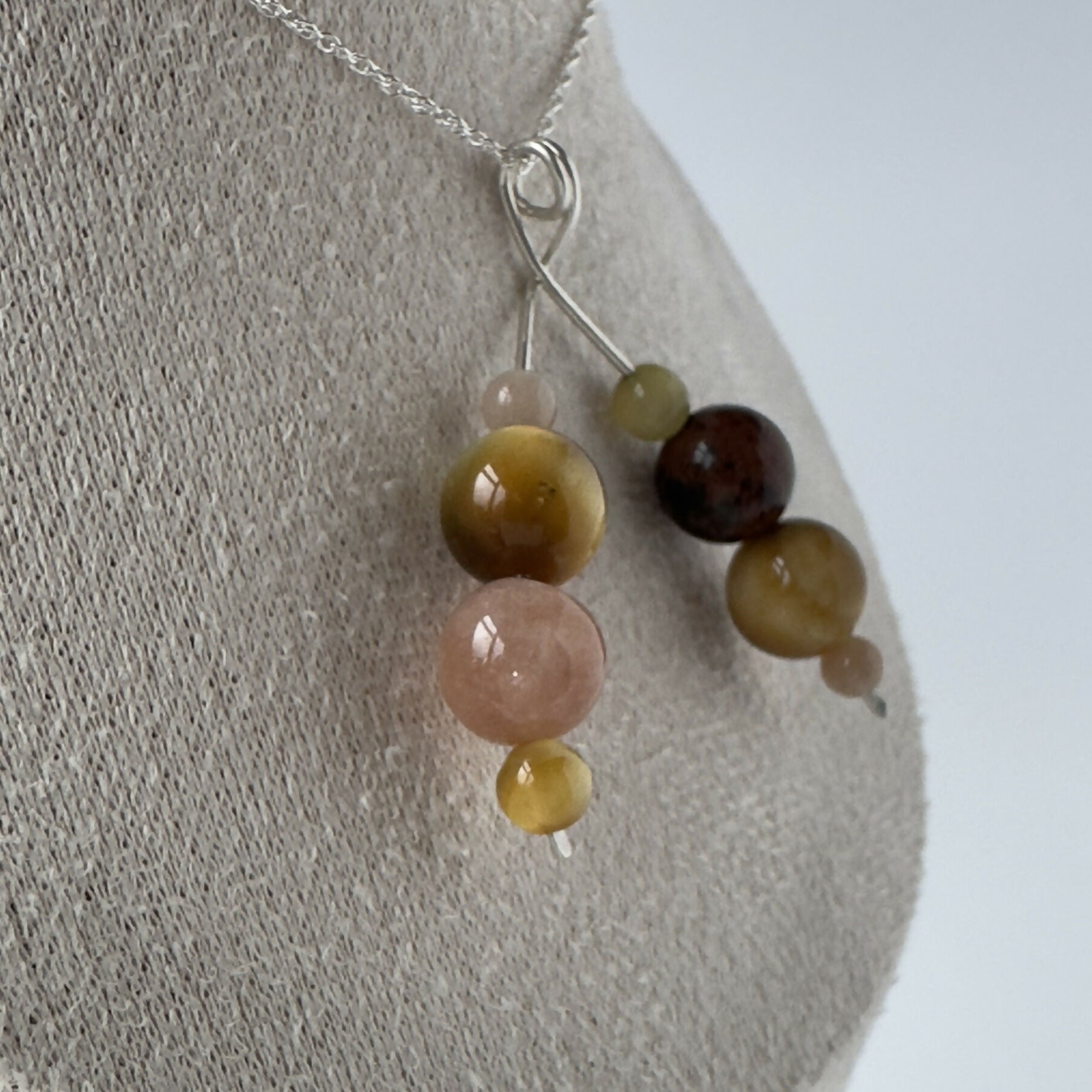 PULSE PENDANT | STERLING SILVER & STONE PENDANT FOR CREATIVE FLOW