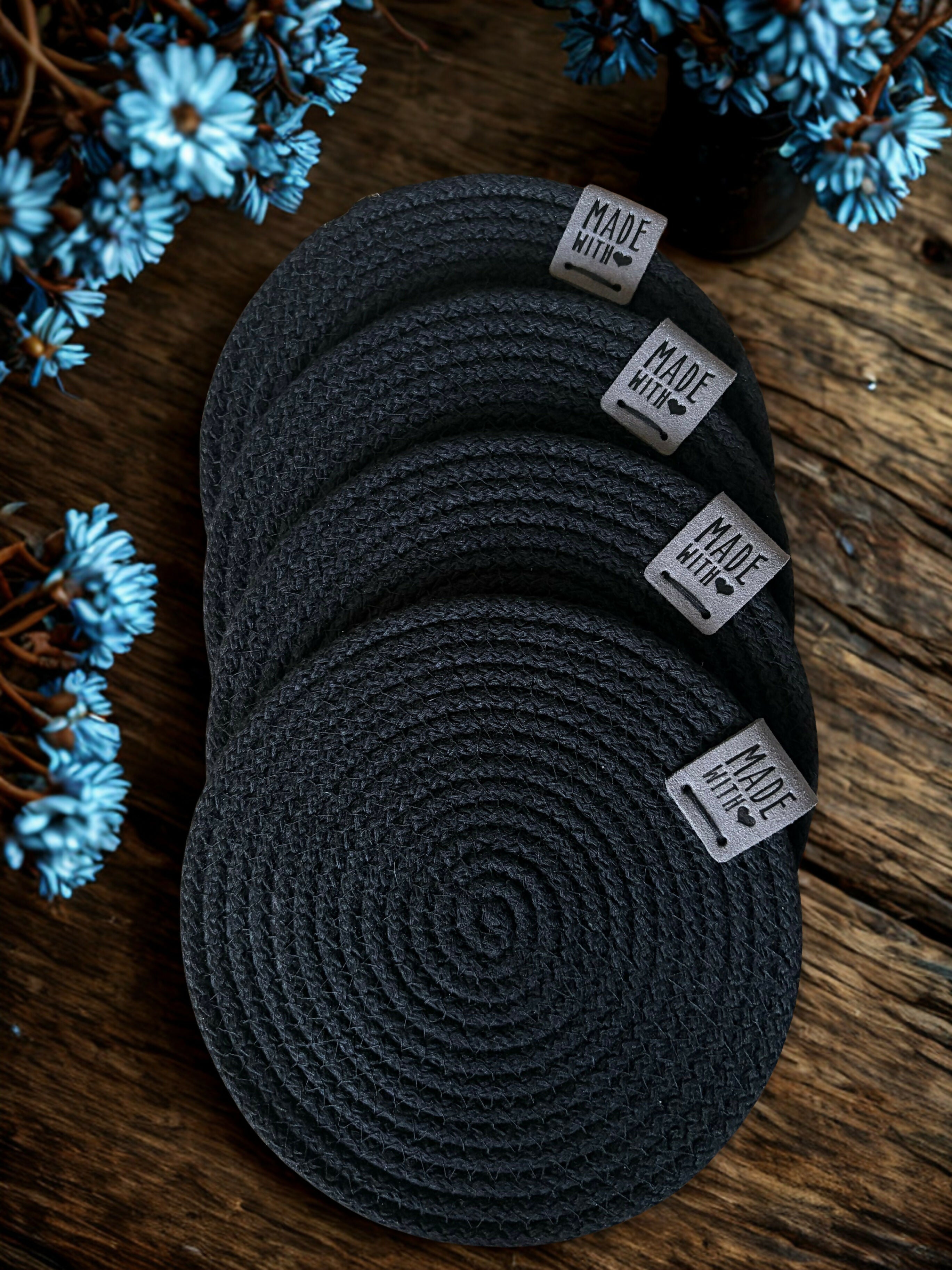Tressé Cord Coasters, Set of 4