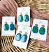 Ocean Dream Collection - Oval Drop Polymer Clay Earrings