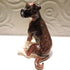 Ceeamic brindle boxer dog sculpture