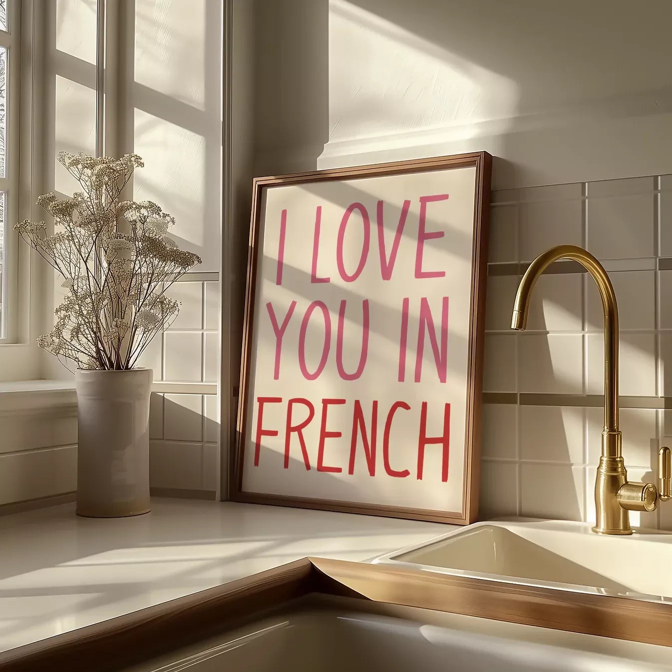 I LOVE YOU IN FRENCH WALL ART PRINT