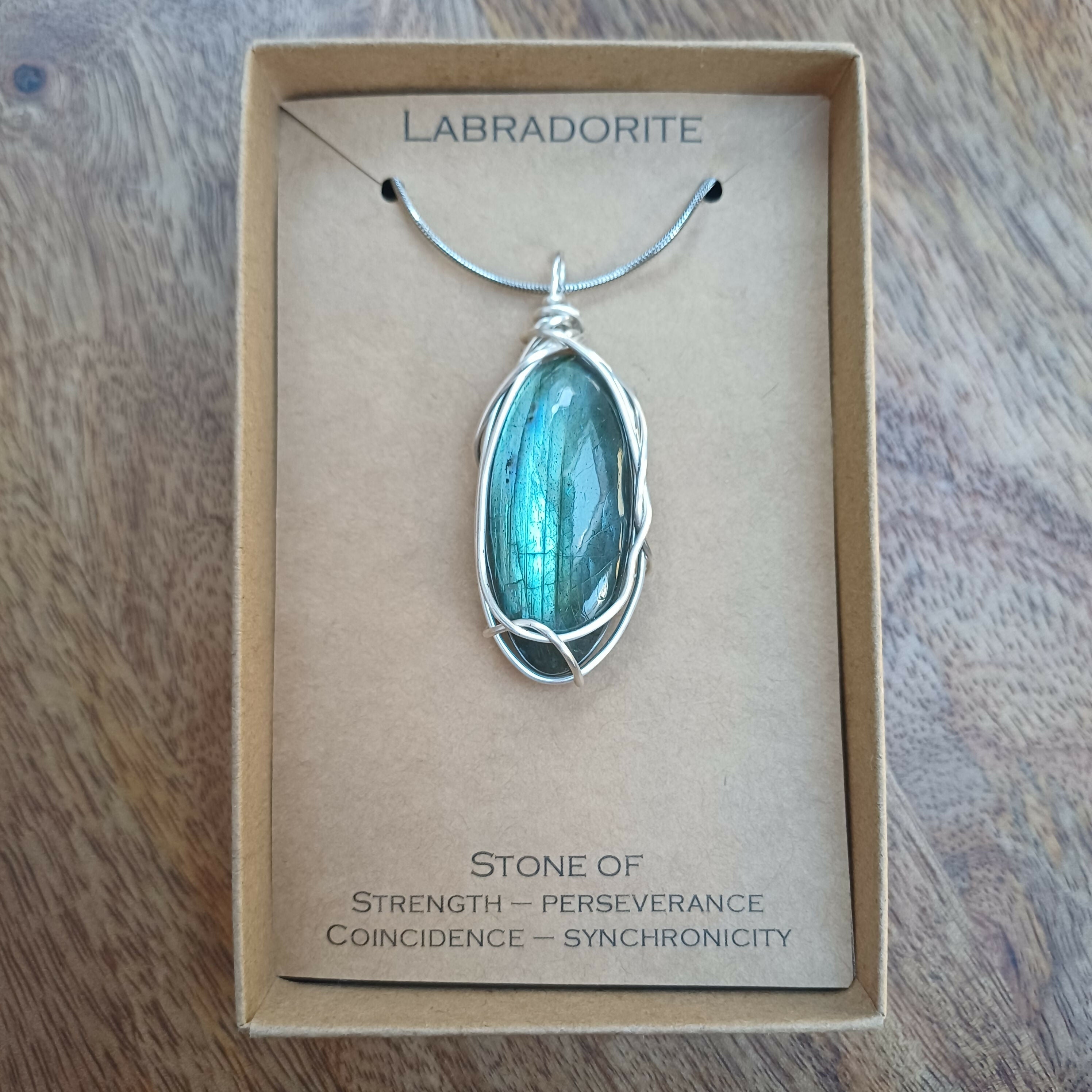 Labradorite Wire Wrapped Pendant