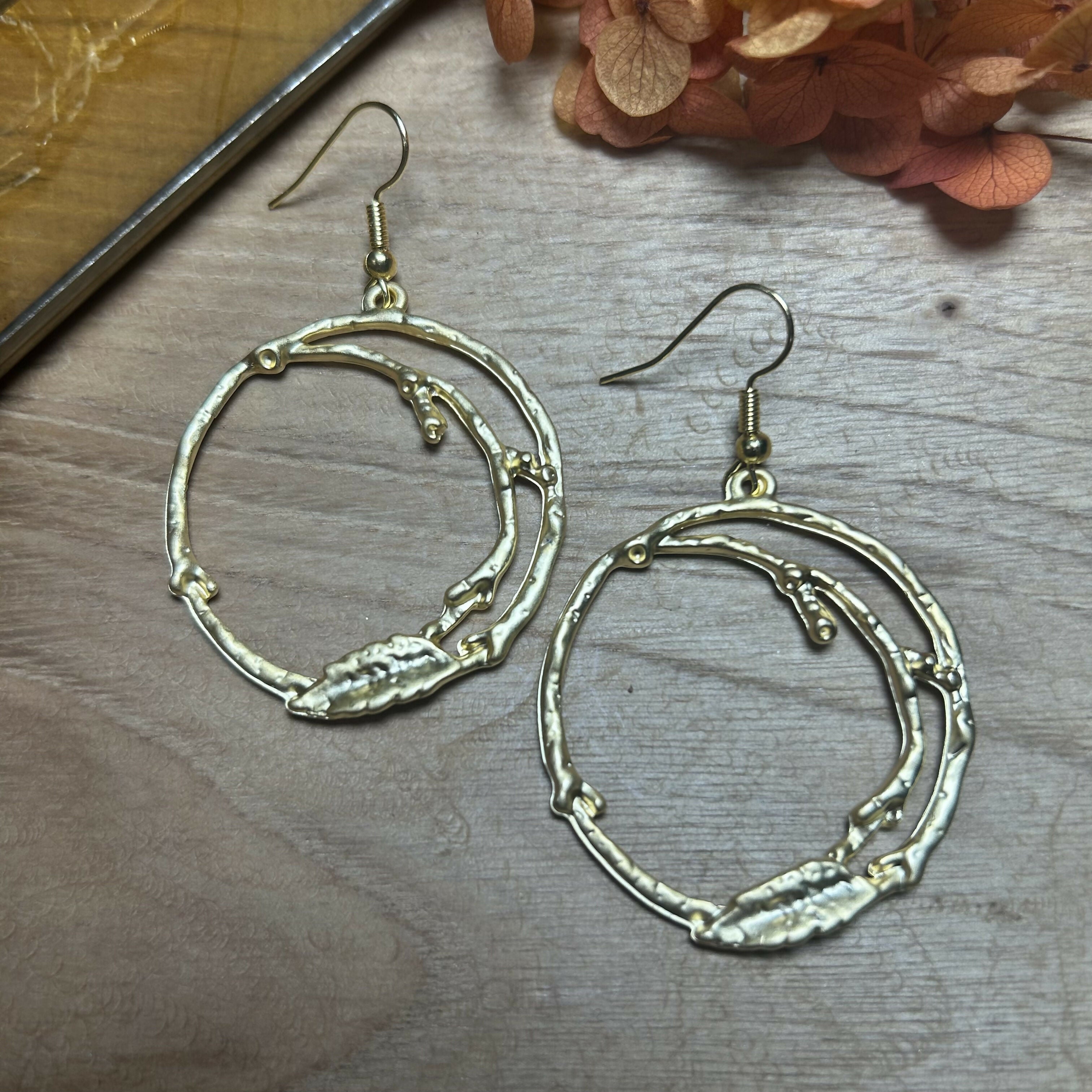 Stunning Circular Twig Effect Earrings