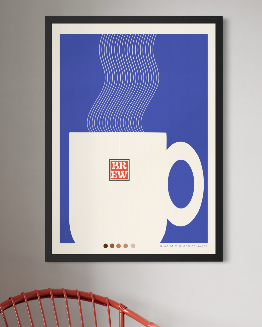 Brew, Mug of Tea Retro Kitchen Print