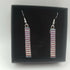 Pink and Gold Lined Dichroic Earrings