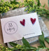 Red Heart Polymer Clay Studs