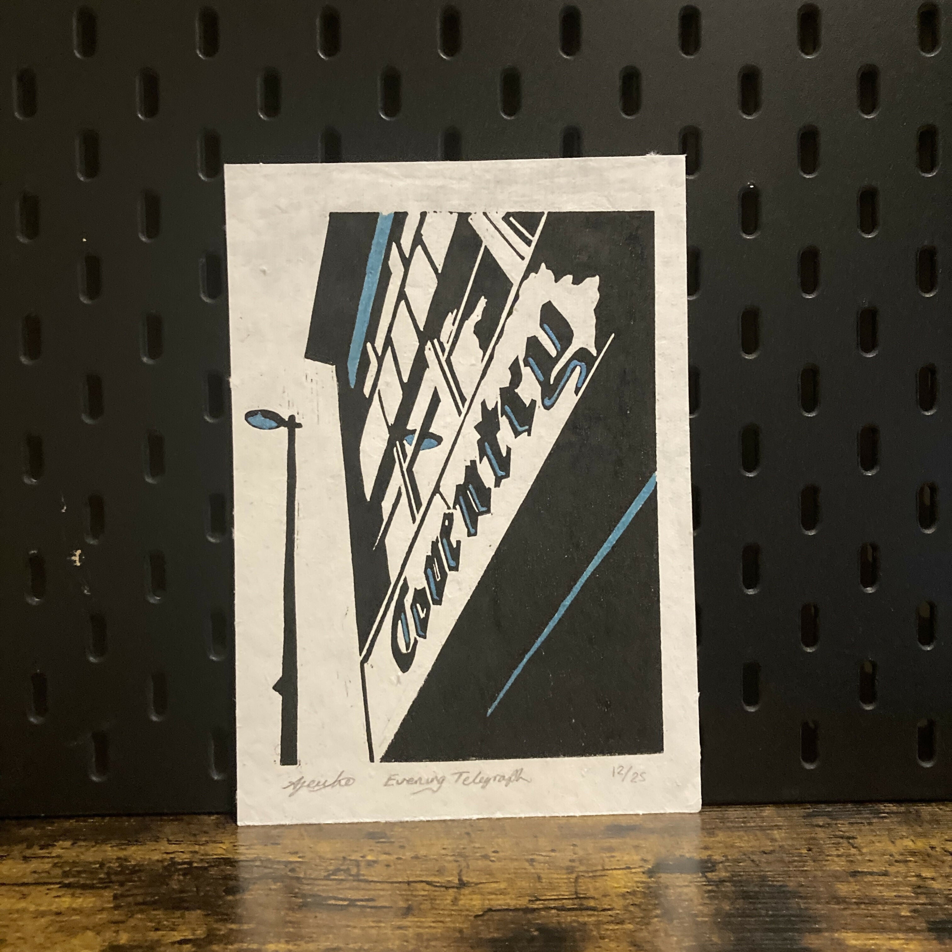 Coventry Evening Telegraph - Lino Print On Khadi Paper