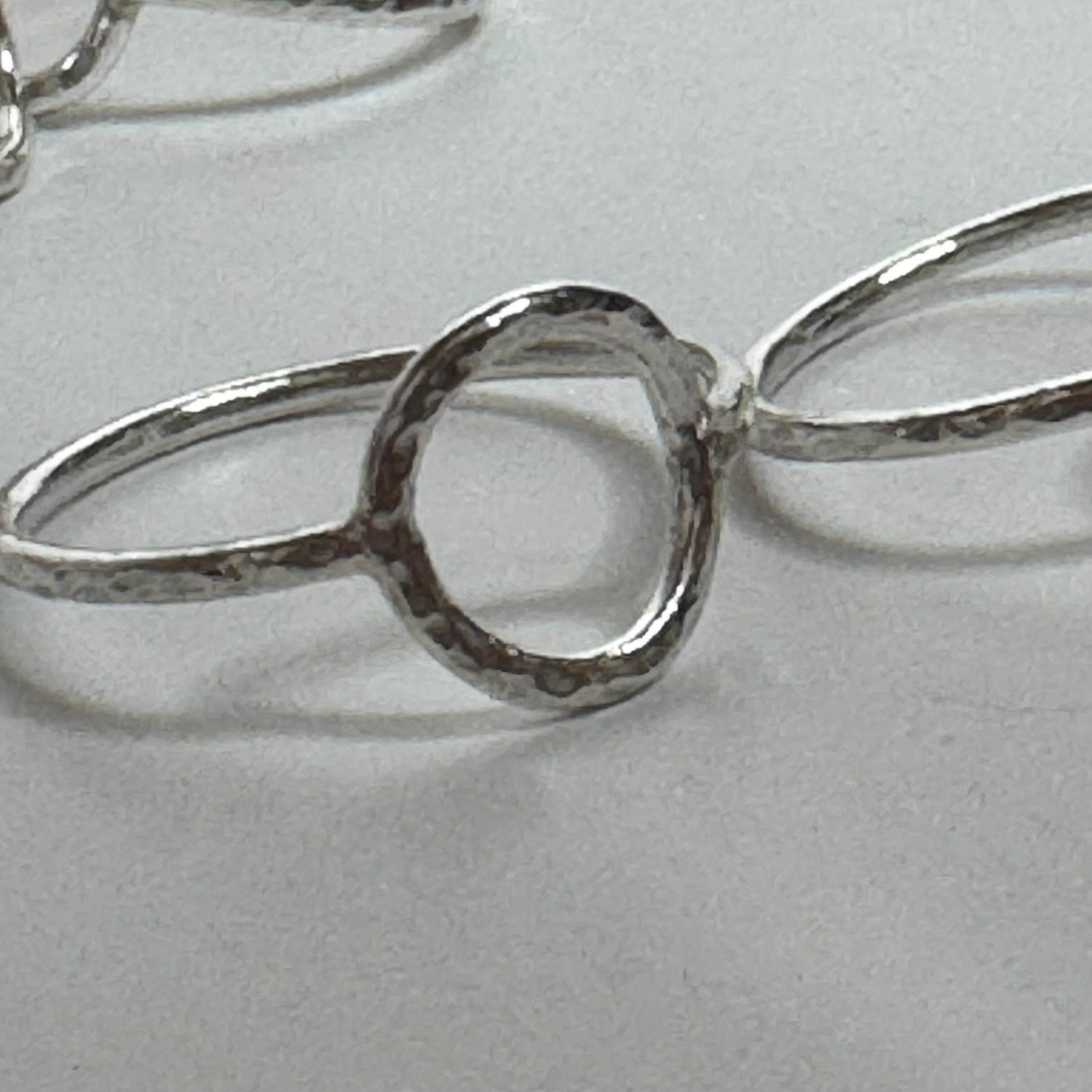 Sterling silver circle ring