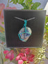 Sodalite Wire Wrapped Crystal Necklace on Sterling Silver Chain
