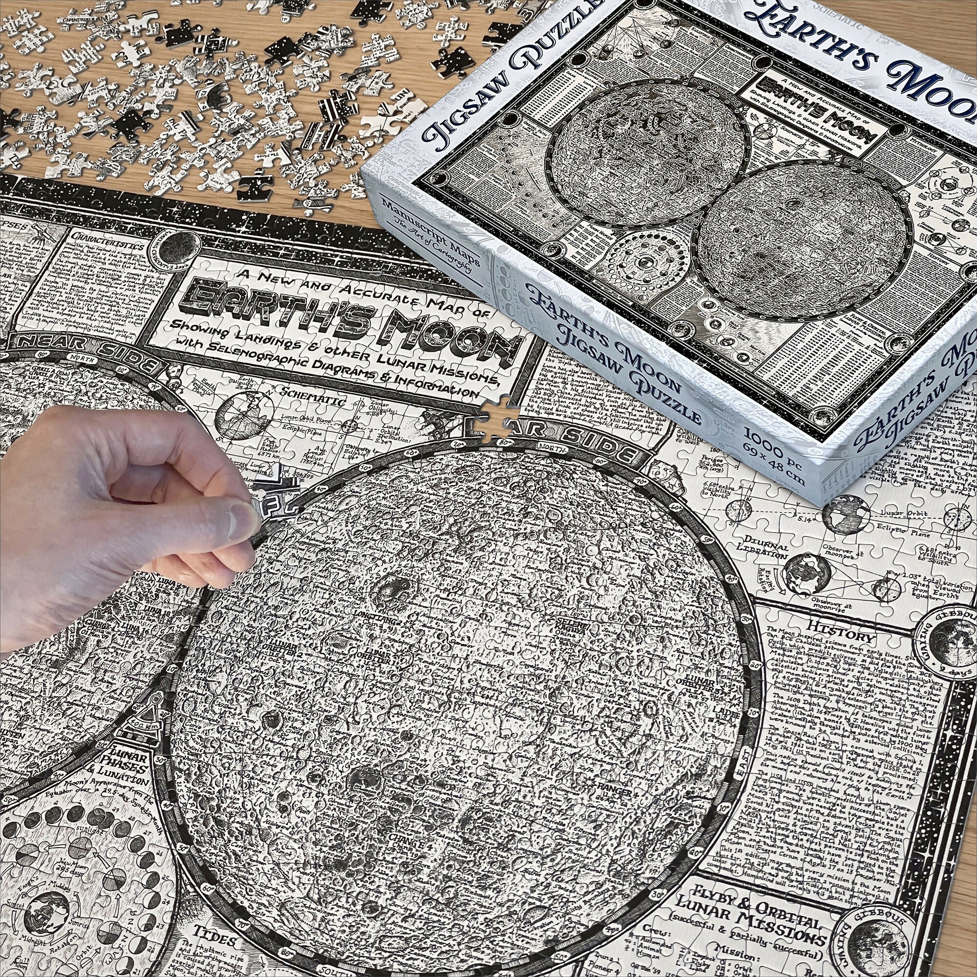 Map of Earth's Moon Jigsaw Puzzle 1000 Pieces