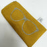 Glasses Case - Mustard with Gold Sparkle