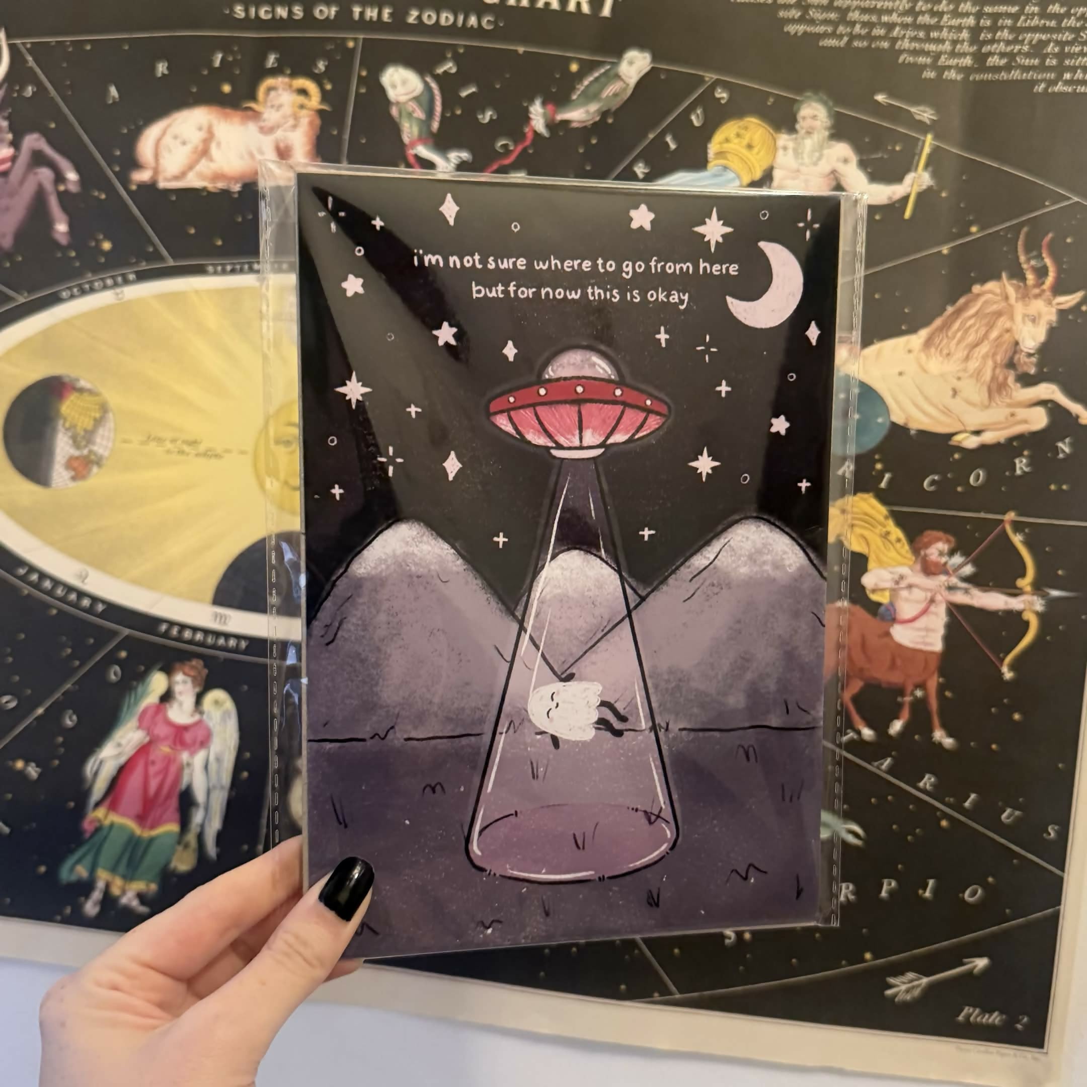 I'm Not Sure Where To Go From Here Motivational Ghost A5 Print