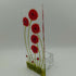 Fused Glass Poppy Tealight Holder
