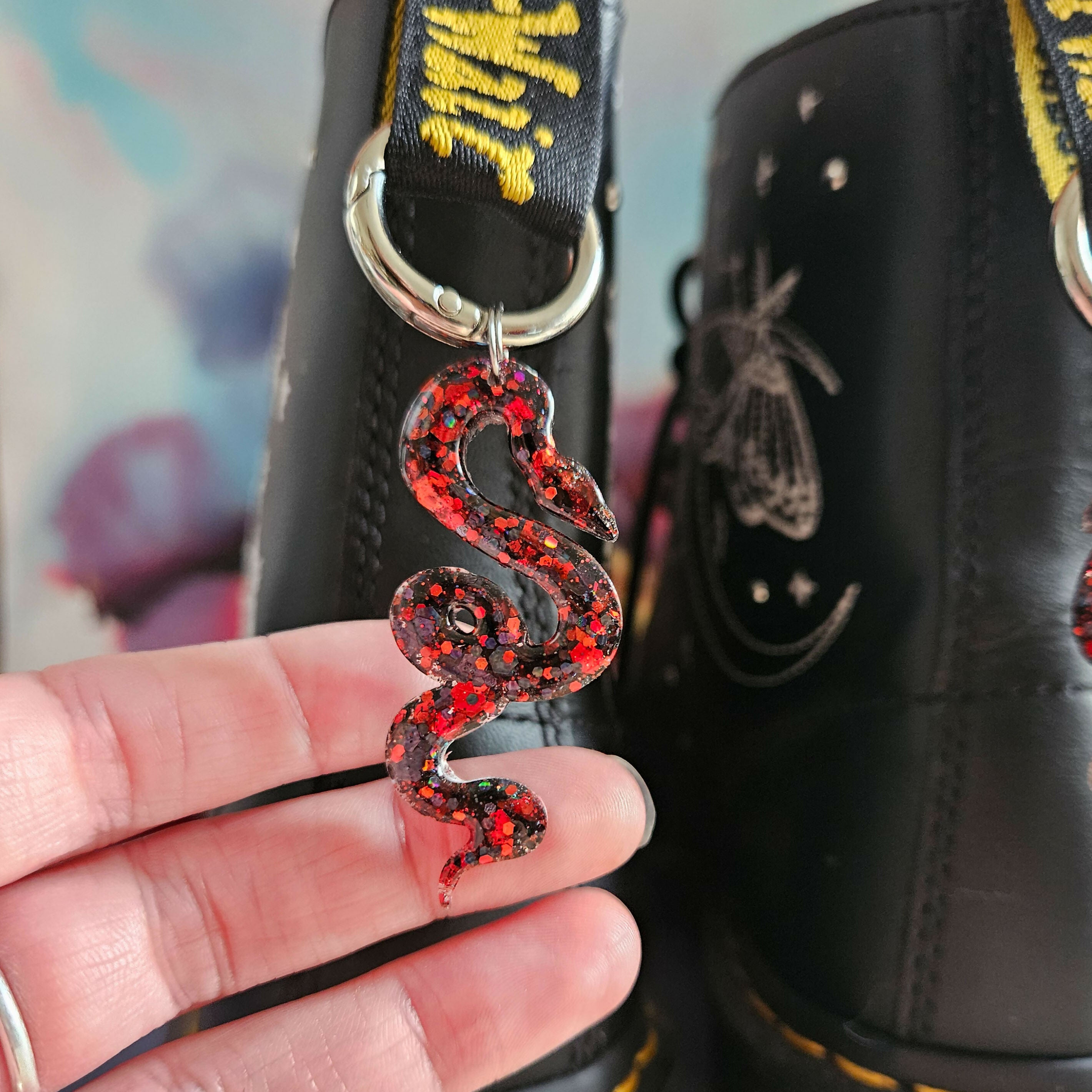 Handmade Resin Snakes Boot Charms