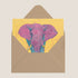 Pink Elephant - Greeting Card