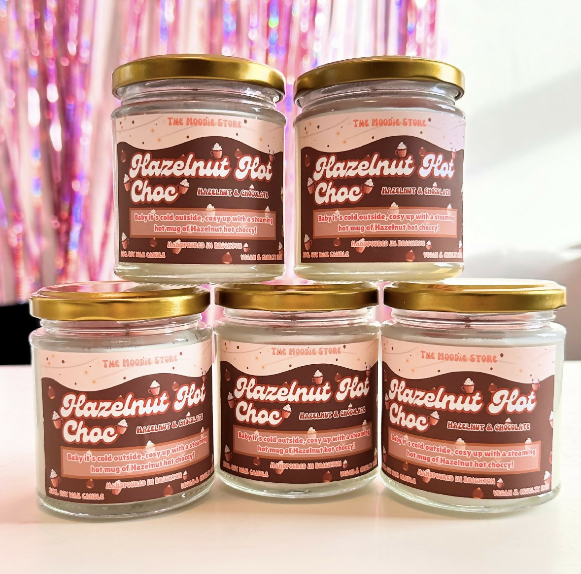 Hazelnut Hot Chocolate - Hazelnut & Chocolate Fragranced Vegan Soy Wax Candle
