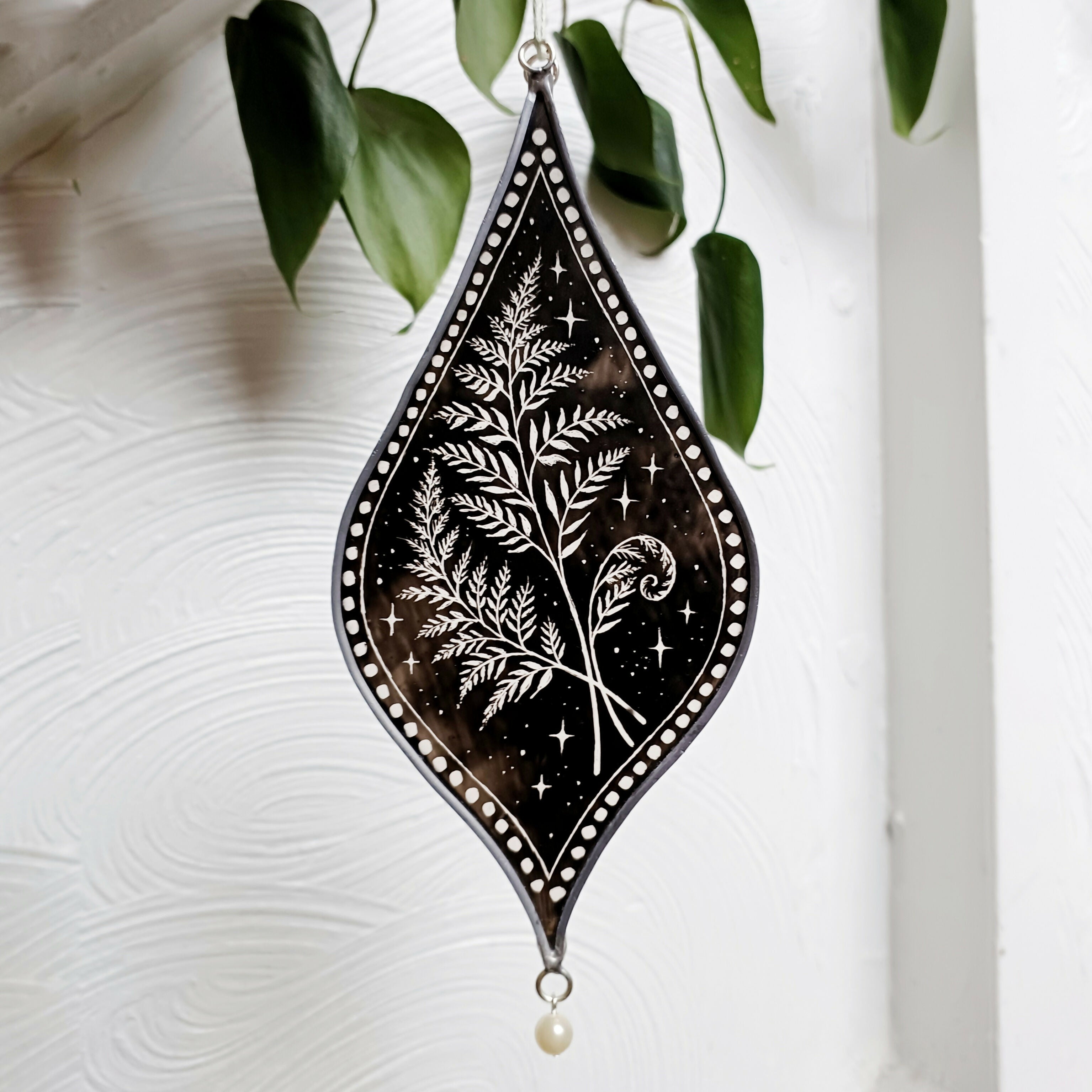 Stained Glass Fern Window Hanging