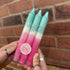 Pack of 3 Unscented Candles - Various Colours - Holders Sold Separately
