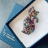 Hand Cast Mosaic Resin Cat Brooch