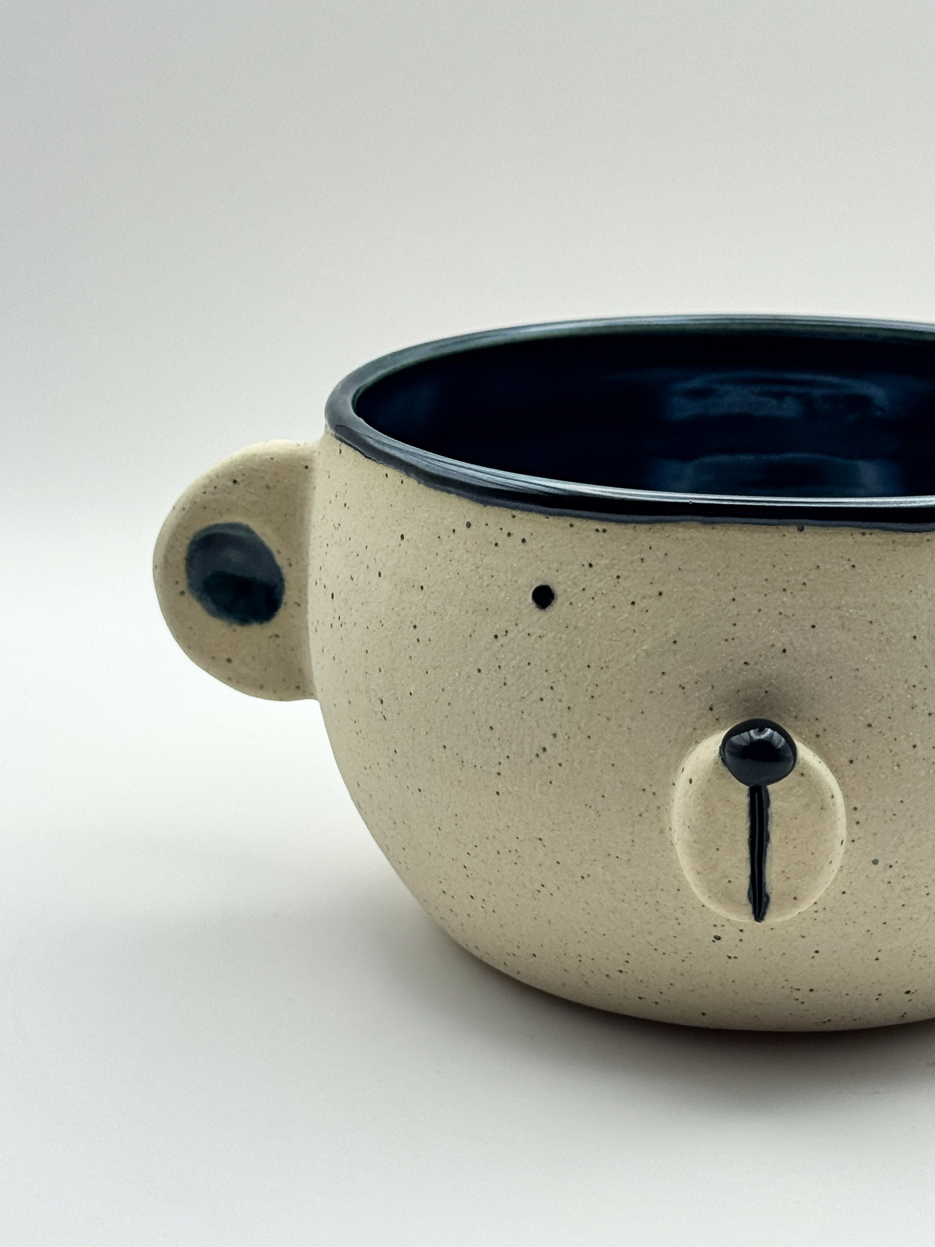 Handmade Light Bear Ceramic Bowl