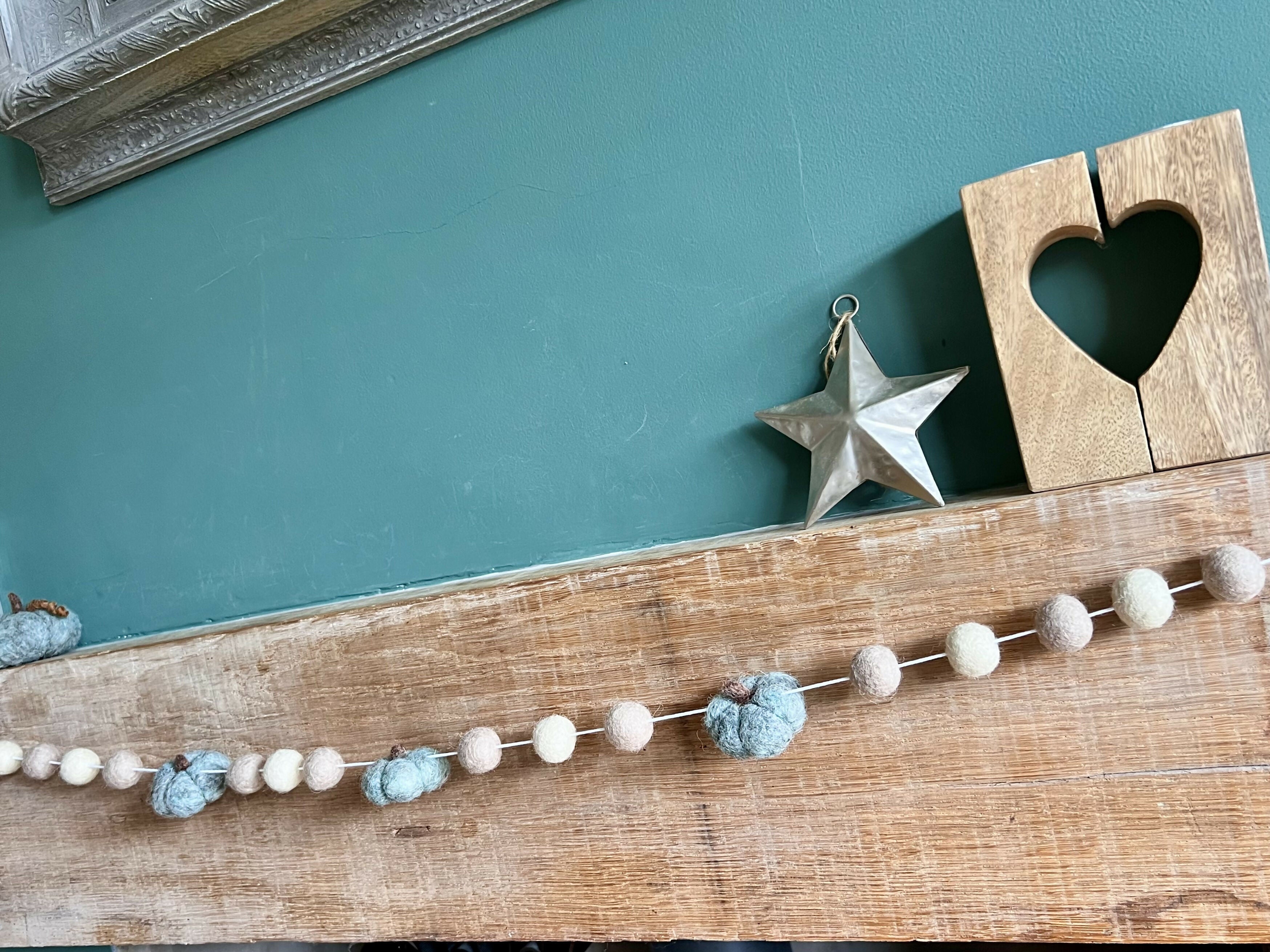 Felted Pumpkin Garland