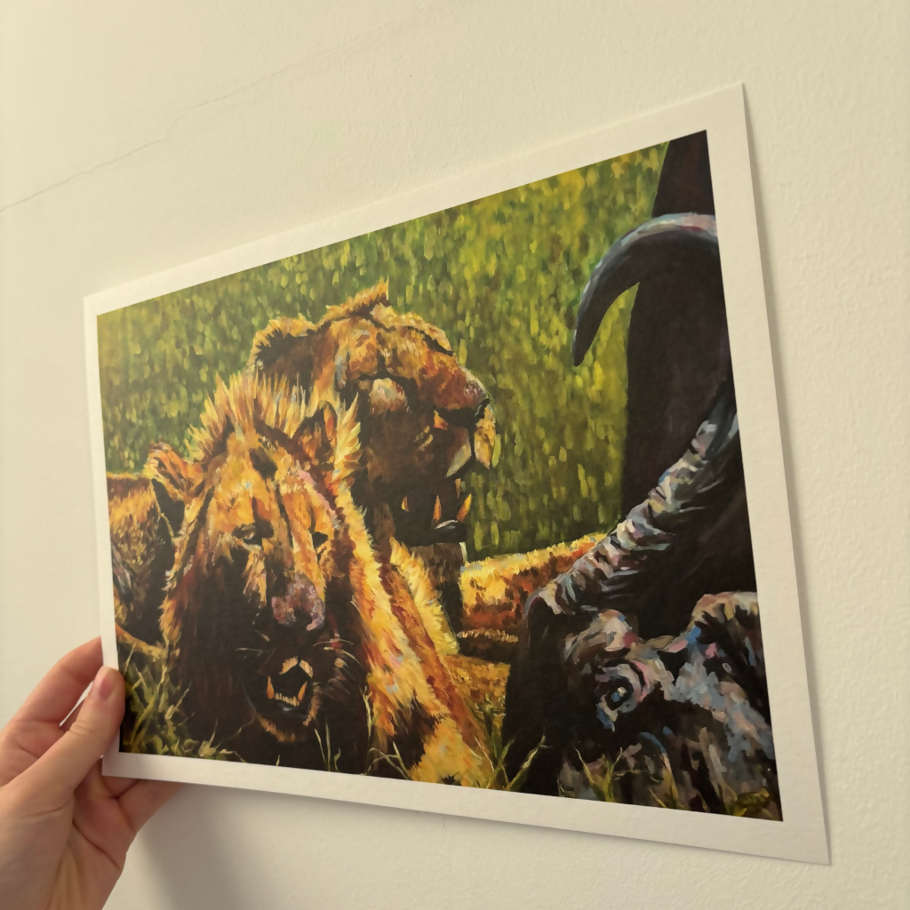 A4 Lion Print