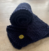 UNISEX, REGULAR THICKNESS, DARK NAVY BLUE COSY SCARF VERY STRETCHY