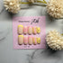 Reusable Yellow and Pink Flowery French Tip Handmade Press On Nails