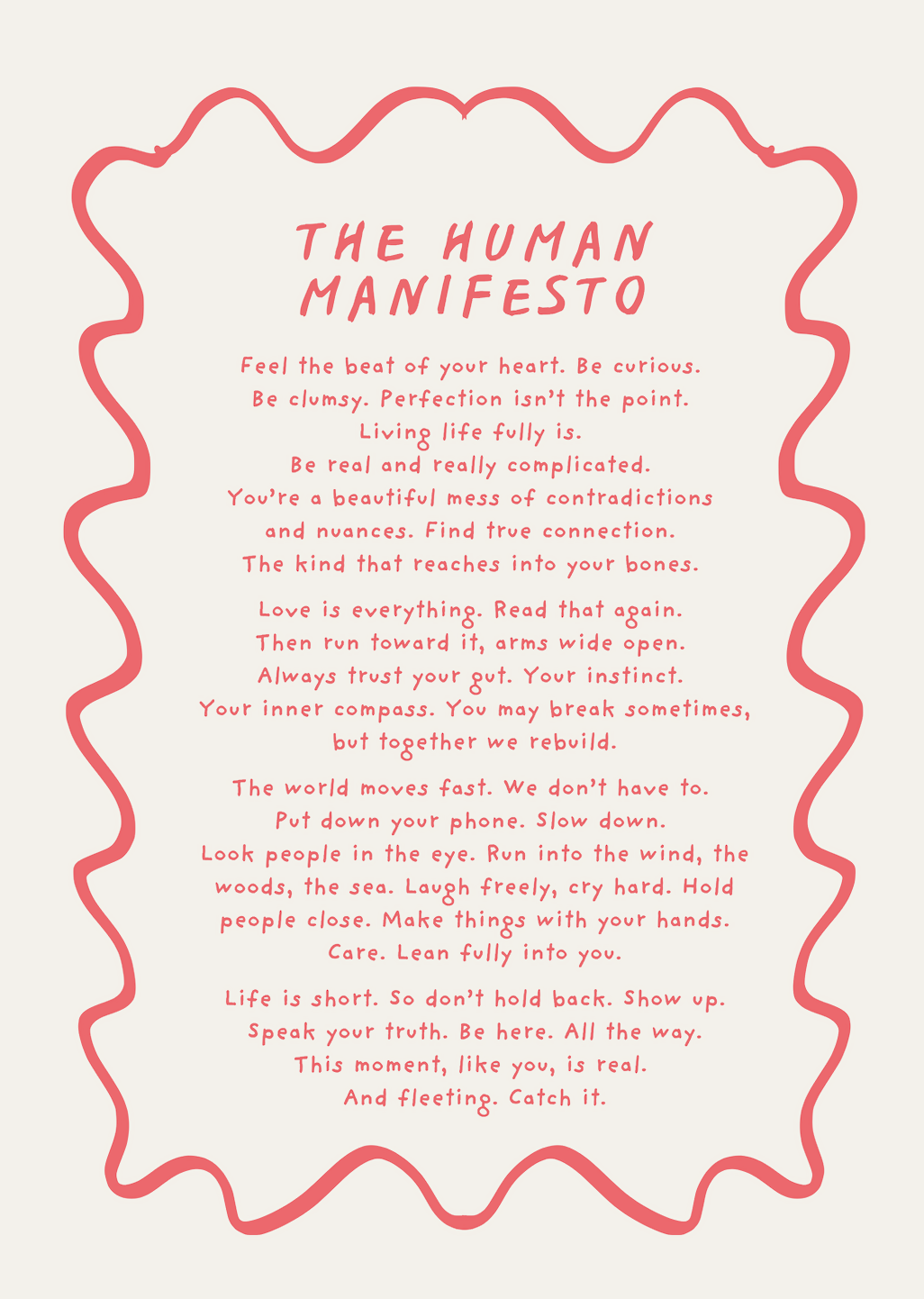 Human Manifesto A4 Art Print