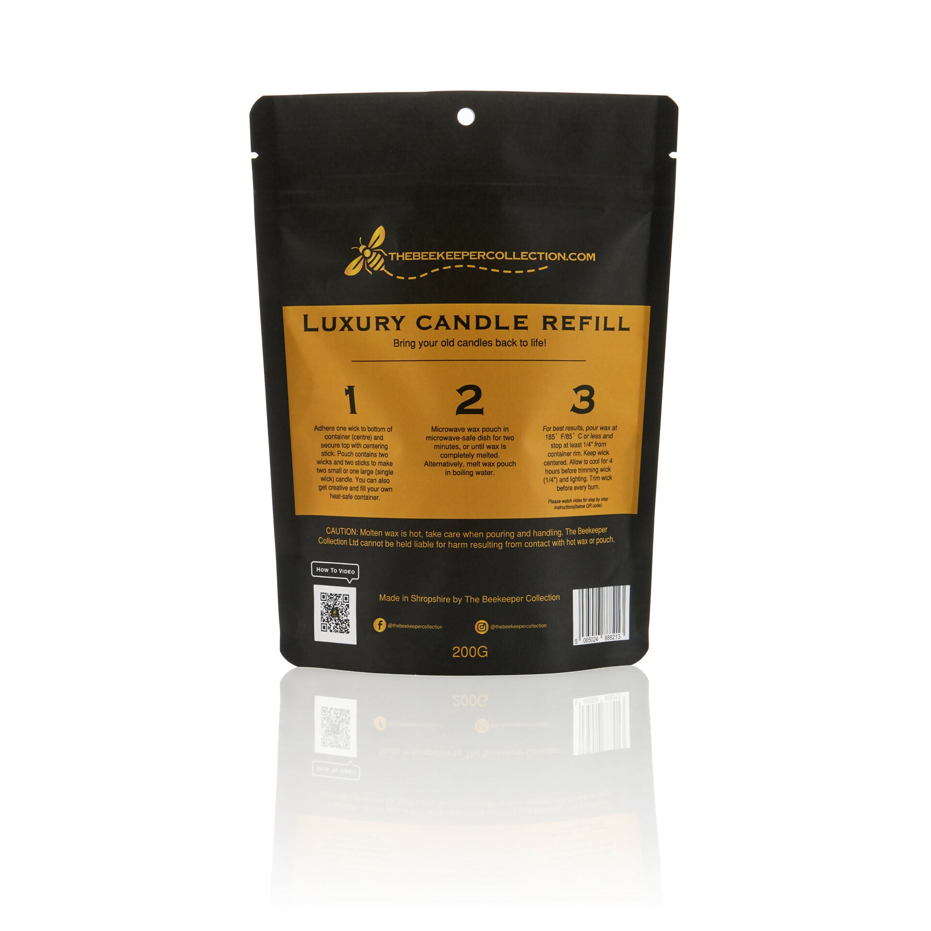 Dark Honey & Tobacco Candle Refill Pouch