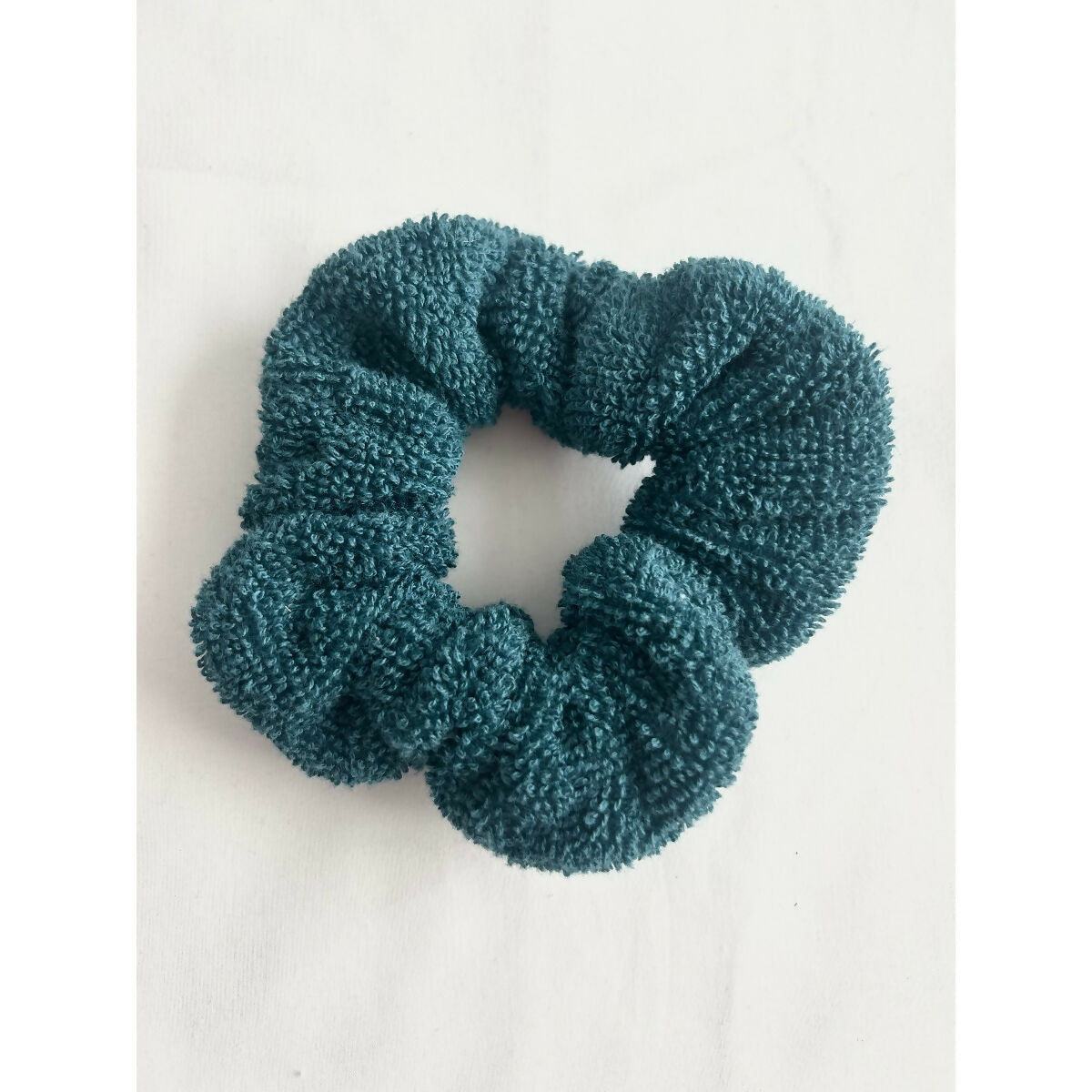 Teal Blue Towel Scrunchie