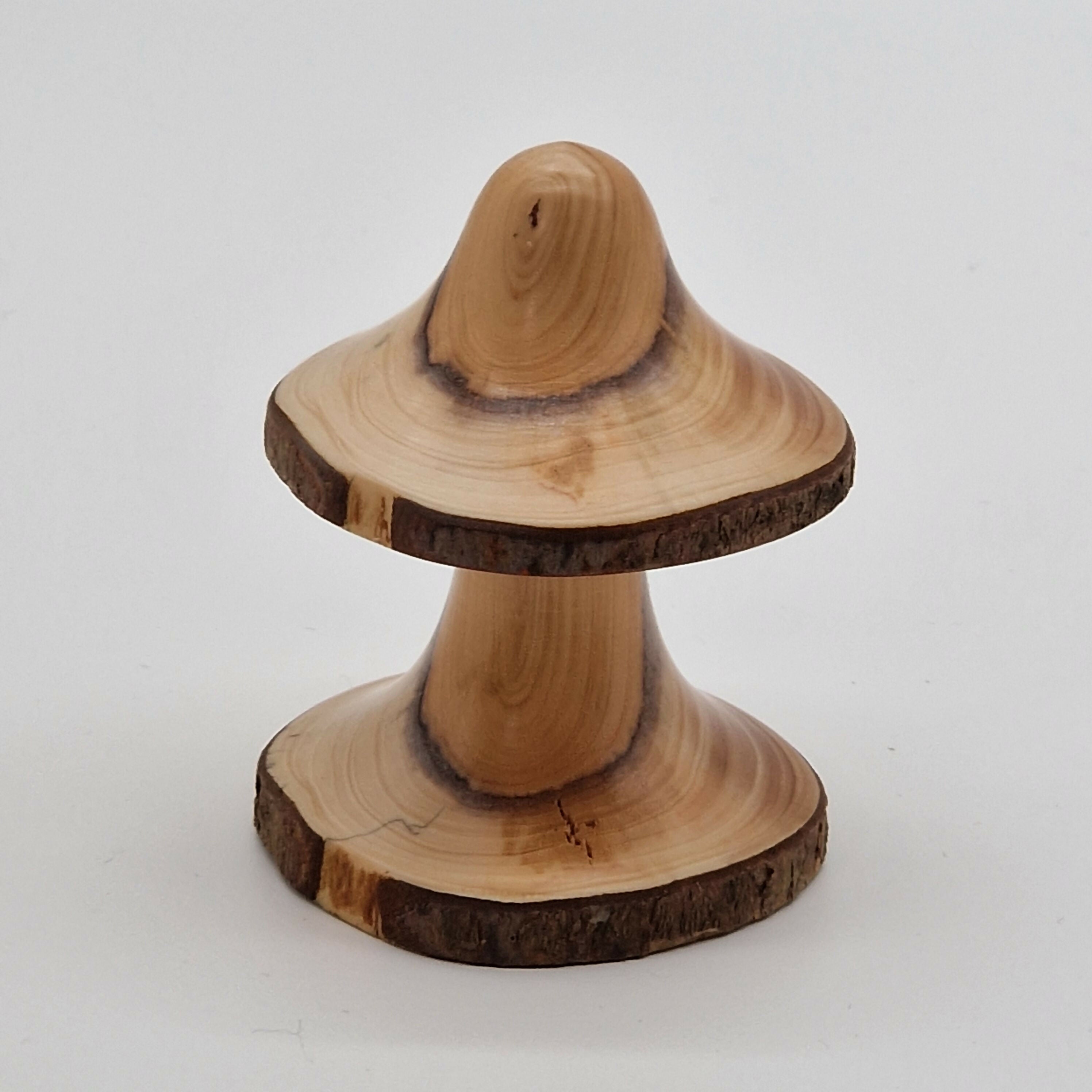 Hand Turned Mushroom made from Yew Wood