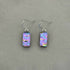 Purple Bubble Dichroic Fused Glass Dangle Sterling Silver Earrings - Handmade by Jade Tapson Glass.