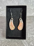 Handcrafted Teardrop Shaped Orange And Gold Earrings