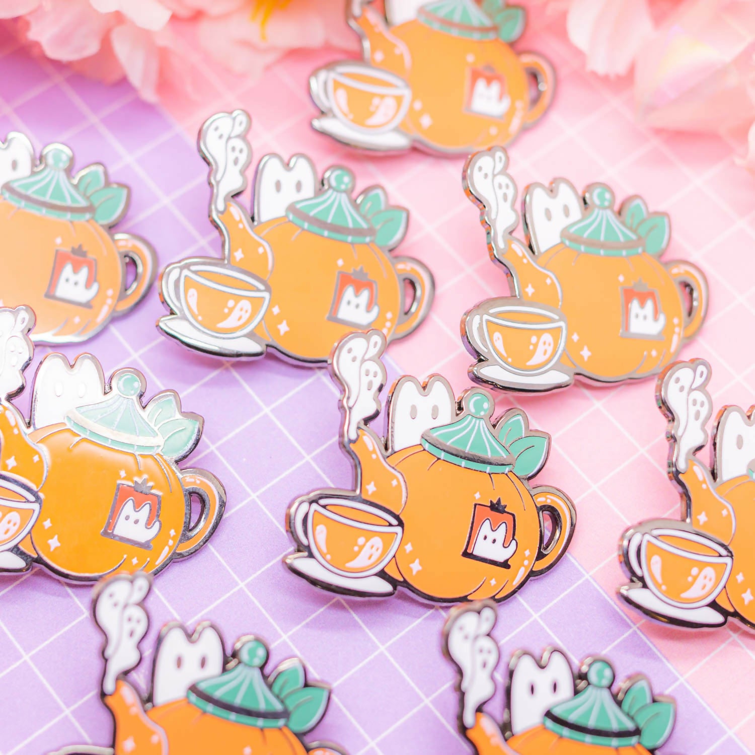 Enamel Pin - Pumpkin Teapot
