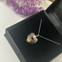 Crushed Rose and Lily Petal Heart Pendant Necklace