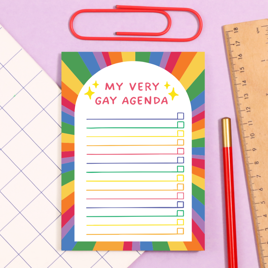 Gay Agenda A6 Checklist Pad