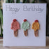 Happy Birthday Card with Crocheted Ice-Creams